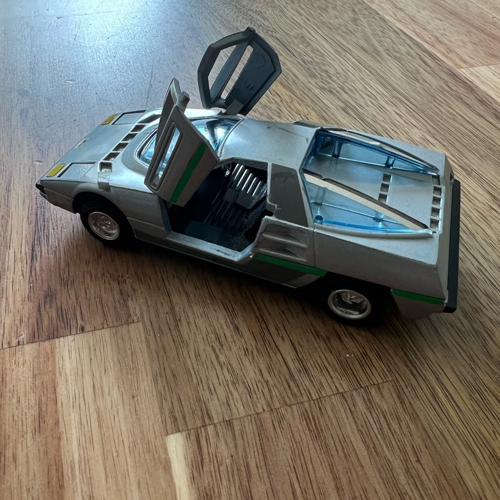 Kado Havashi Racing Dome O Silver Toy Car with Suspension Doors Rare Vintage